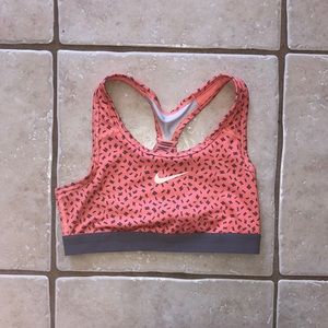 Orange Nike Sports Bra Kids